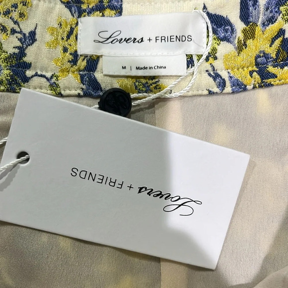 NWT Lovers + Friends Warren Floral Yellow & Blue High Waisted Shorts Sz M - Picture 5 of 7